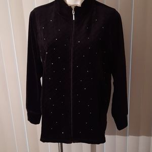 NWT Velour/ rhinestone jacket